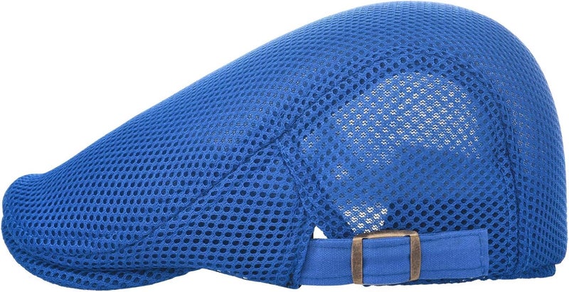 VOBOOM Men Breathable Mesh Summer Hat Adjustable Newsboy Beret Ivy Cabbie Flat Cap - Image 2