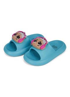UrbanHaul UrbanHaul Girls Mga Lol Print Slip on Sliders For Kids Suitable for Daily Use :- Blue  - Image 1