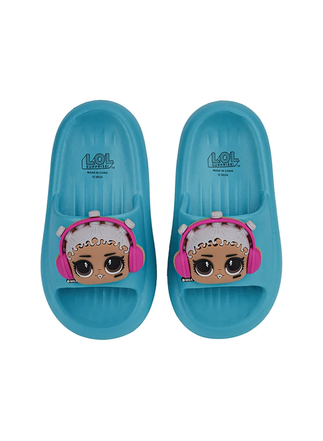 UrbanHaul UrbanHaul Girls Mga Lol Print Slip on Sliders For Kids Suitable for Daily Use :- Blue
