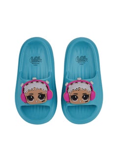 UrbanHaul UrbanHaul Girls Mga Lol Print Slip on Sliders For Kids Suitable for Daily Use :- Blue  - Image 3