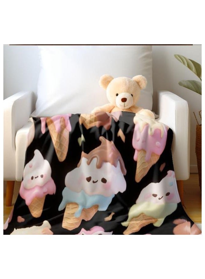 general Children's or student cartoon flannel thin blanket (warm and comfortable, suitable for sleep, games) 100cm*150cm - 484 - Image 1