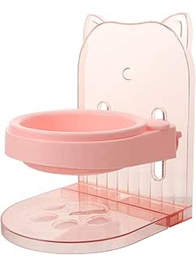 Elevated Pet Food Holder with Non Spill Pink Water Dish for Cats and Dogs - Image 1