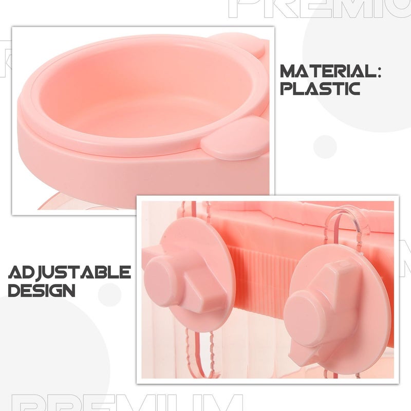 Elevated Pet Food Holder with Non Spill Pink Water Dish for Cats and Dogs - Image 4