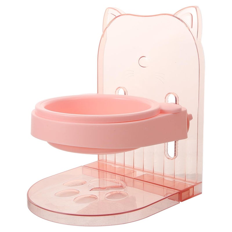 Elevated Pet Food Holder with Non Spill Pink Water Dish for Cats and Dogs - Image 2