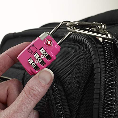 Lewis N. Clark Travel Sentry Combo Lock, Large 3dial, Pink, One Size - Image 3