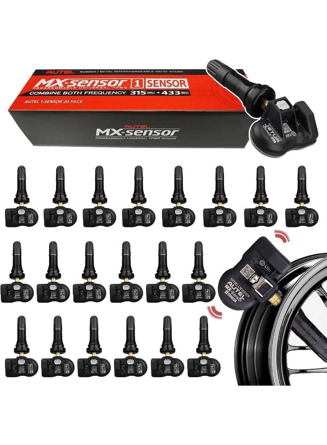 Autel TPMS Sensor MX Sensor Universal Tire Sensor Programmable Replace Sensor Dual Frequency 315MHz/433MHz Rubber Stem - Image 1