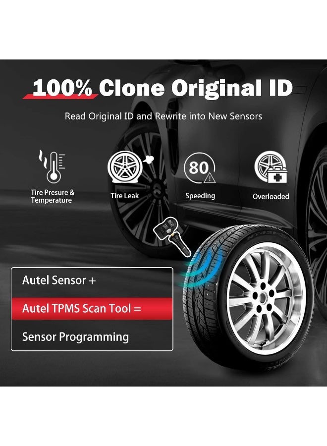 Autel TPMS Sensor MX Sensor Universal Tire Sensor Programmable Replace Sensor Dual Frequency 315MHz/433MHz Rubber Stem - Image 4