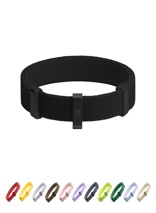 BuddyArmor Safety Cat Collar - U.S. IDA Gold Awarding Design, Stretch Elastic Quick Release, Non Breakaway - Light Weight for Kitten, Neck Fit 5.9'-11.8' for All Small Large Cat,S(Midnight Black) - Image 1