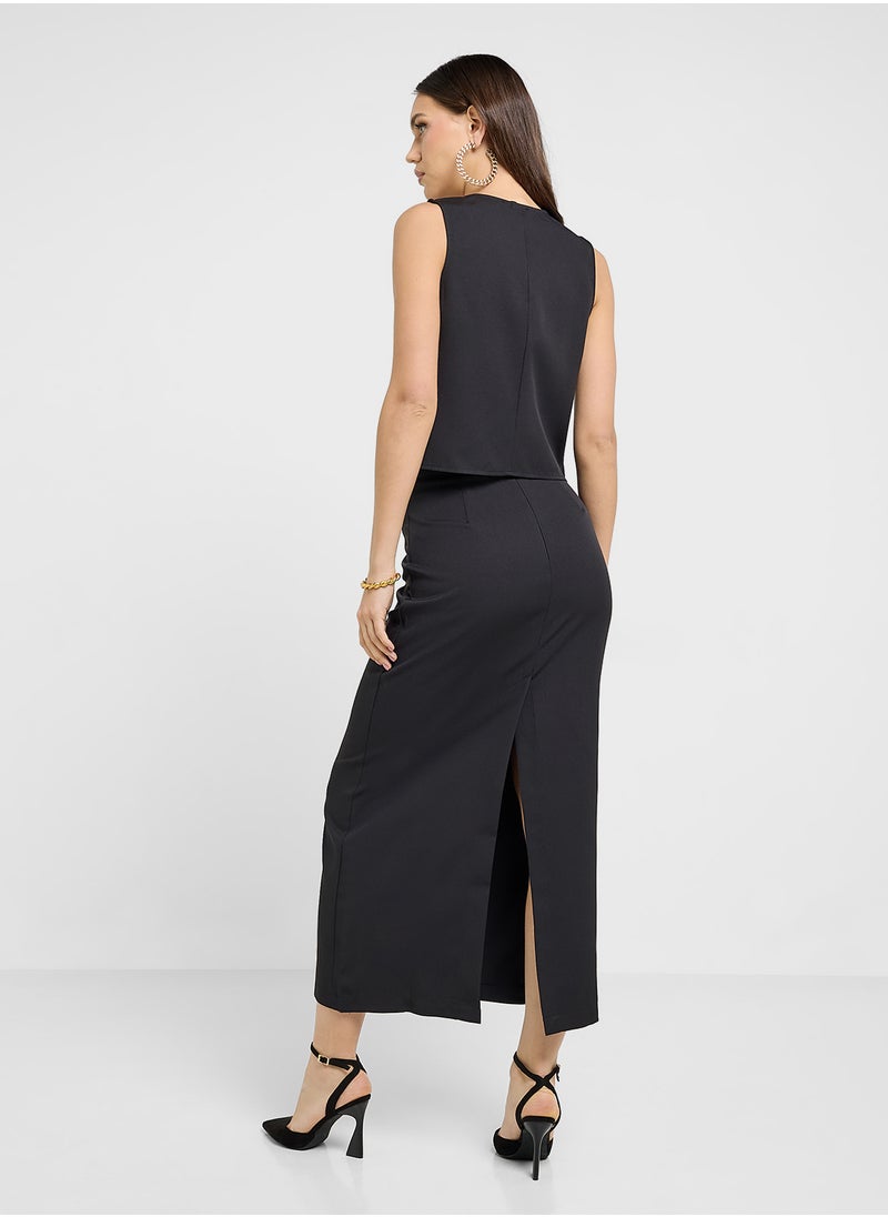 ELLA Tailored Vest & Skirt Set  - Image 2