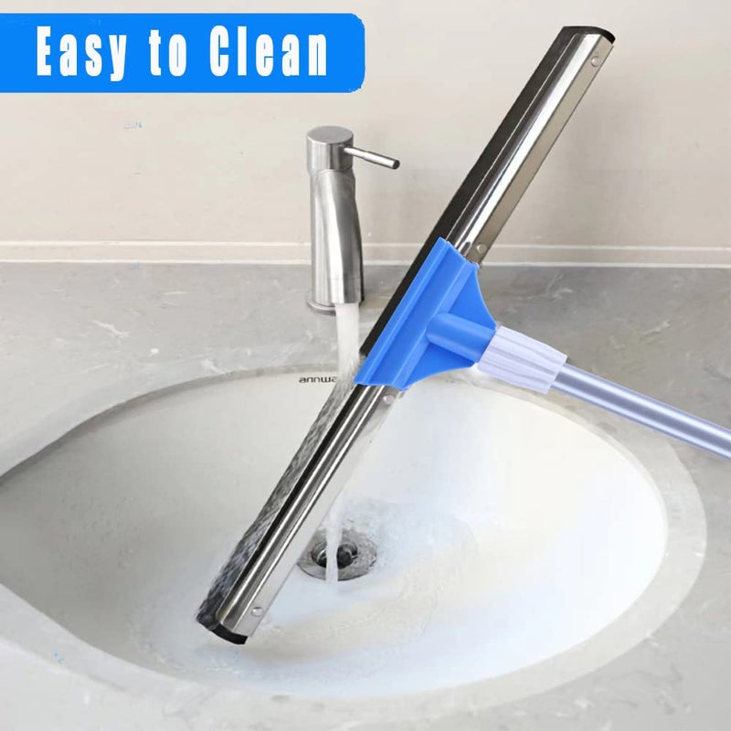YONILL Floor Squeegee for Concrete Floor - 50" Squeegee Broom with Long Handle for Tile Floor, Heavy Duty Foam Floor Water Wiper for Garage, Shower, Kitchen, Windows, Glass, Carpet and Pet Hair - Image 5