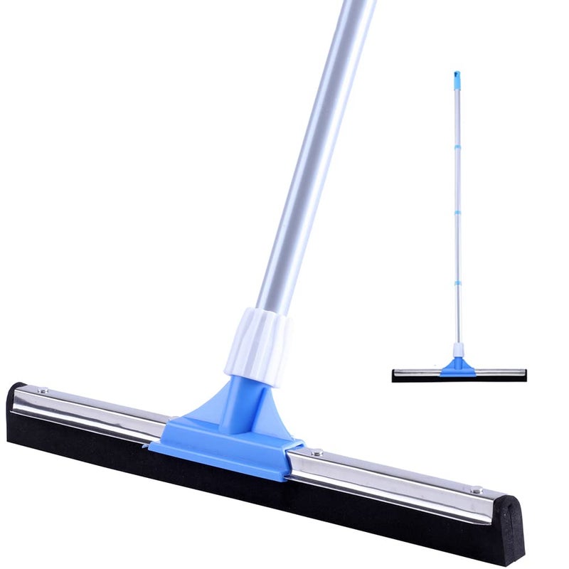 YONILL Floor Squeegee for Concrete Floor - 50" Squeegee Broom with Long Handle for Tile Floor, Heavy Duty Foam Floor Water Wiper for Garage, Shower, Kitchen, Windows, Glass, Carpet and Pet Hair - Image 1