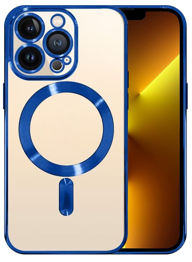 CATANES Electroplated Magnetic Suction Protective Case For Apple iPhone 15 Pro Max Dark BLue - Image 1