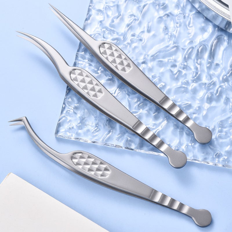 Ukraine Grafting Eyelash Flowering Clip Eyelash Beautician Tool High Precision Chinese Curved False Eyelash Tweezers Dolphin Clip - Image 5