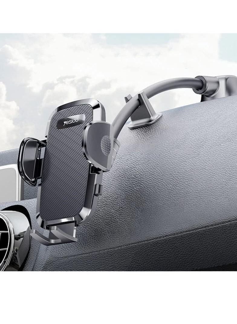 Yesido C140 Windshield Dashboard Flexible Adjustable Arm Gooseneck Car Suction Cup Mobile Phone Holder Stand Bracket. - Image 4