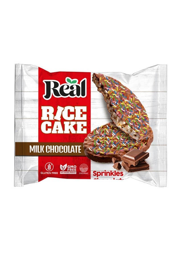 Real Rice Cake Milk Chocolate And Sprinkles - 15g (Pack of 3) - Image 2