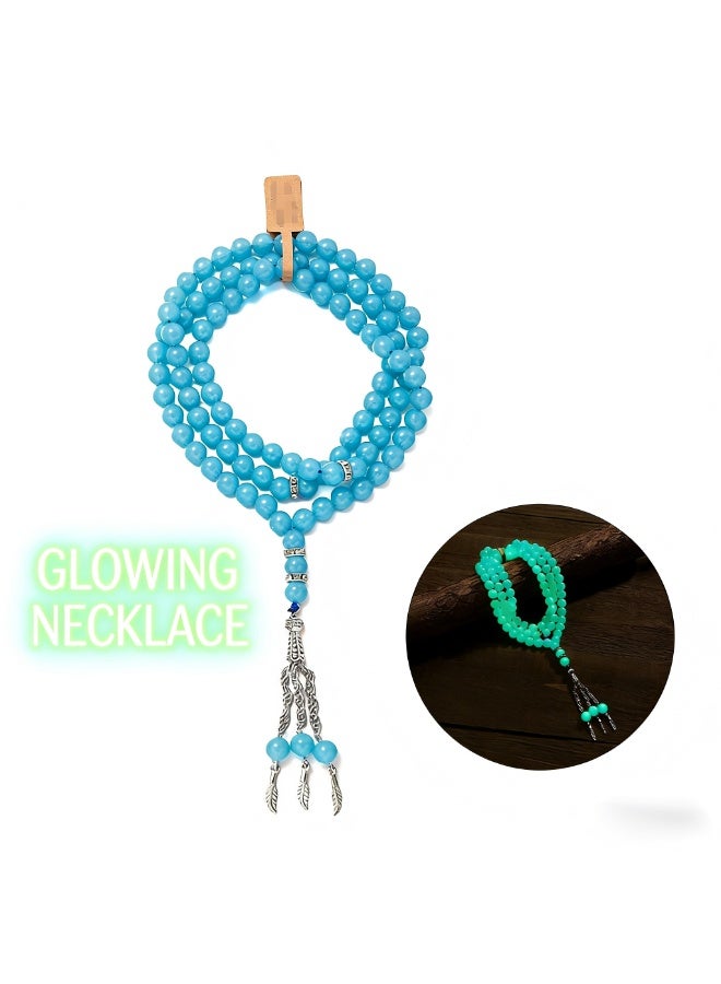 Carry your faith with you! Glow-in-the-dark Tesbyh rosary, available in multiple colors, suitable for gifting or personal use. - Image 1