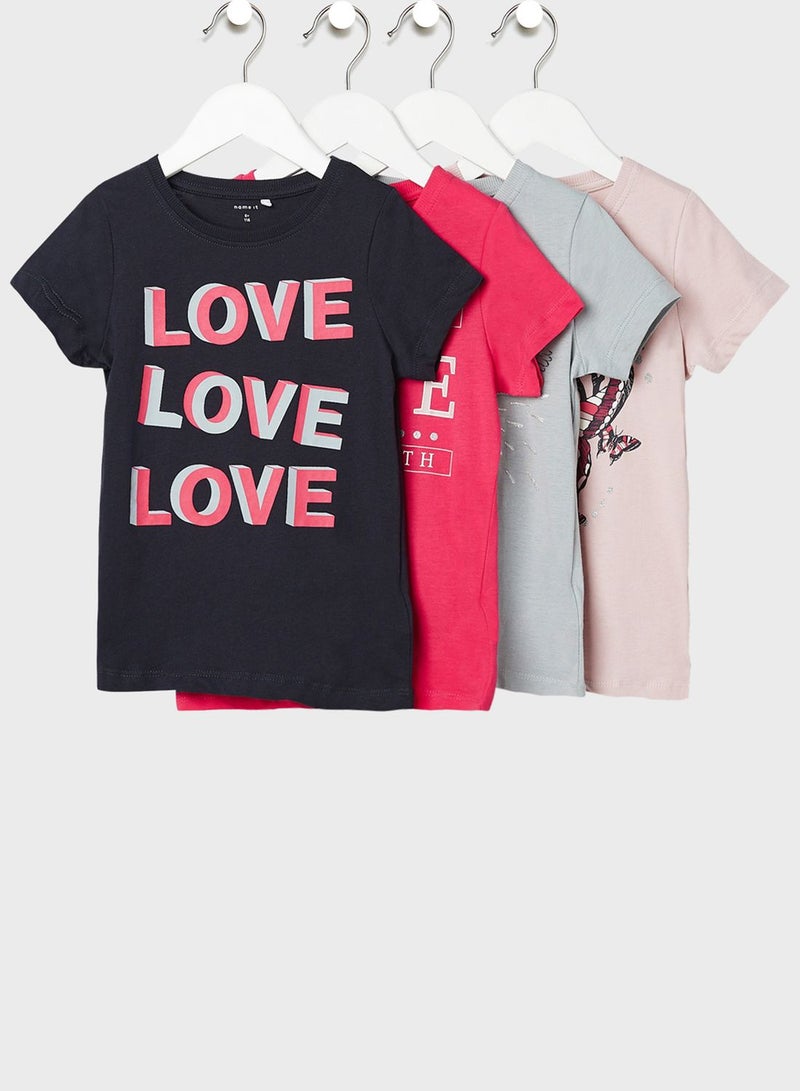 NAME IT Kids 4 Pack Graphic T-Shirt - Image 1