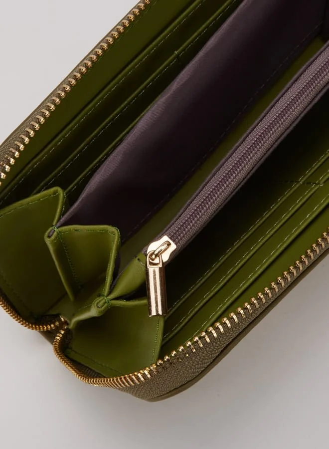 Paprika Women Wallet with Zip Closure