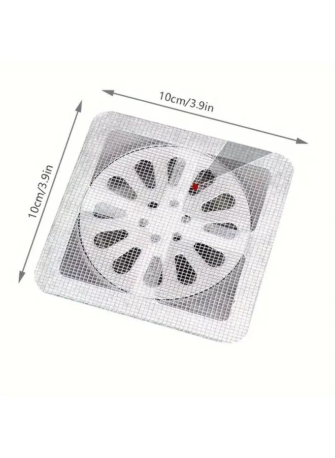 50 Pcs Bathroom Hair Filter Net Toilet Drain Filter Kitchen Anti Clog Anti Insect Self Adhesive Floor Drain Cover 3.94 3.94 Inch - Image 3
