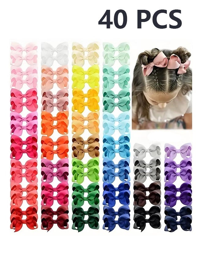 40 قطعة من مشابك شعر على شكل فراشة للبنات، ألوان باستيل ناعمة ونابضة بالحياة، مشابك شعر لطيفة للحفلات، السفر، الملابس الكاجوال، إكسسوارات بطابع الأميرات، إكسسوارات شعر الفراشة، إكسسوارات شعر الحفلات، تسريحة شعر الأميرات، مشابك عالية الجودة (متعددة الألوان) - Image 1