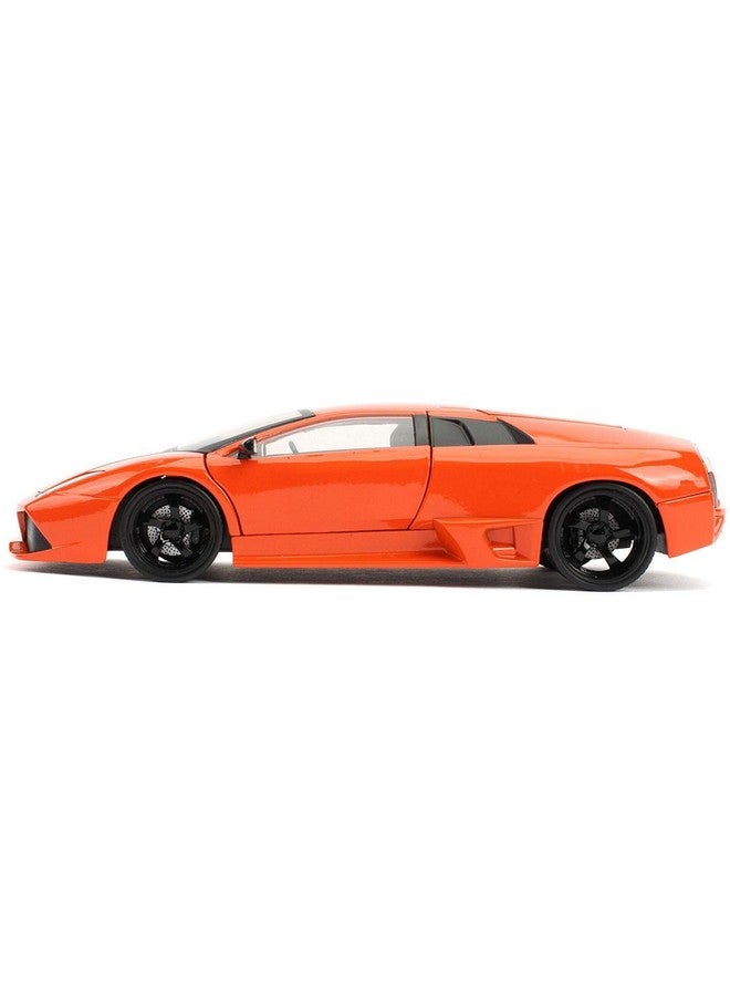 Jada Fast & Furious 1:24 Roman's Lamborghini Murcielago, Orange, Die-cast Car, Toys for Kids and Adults - Image 3