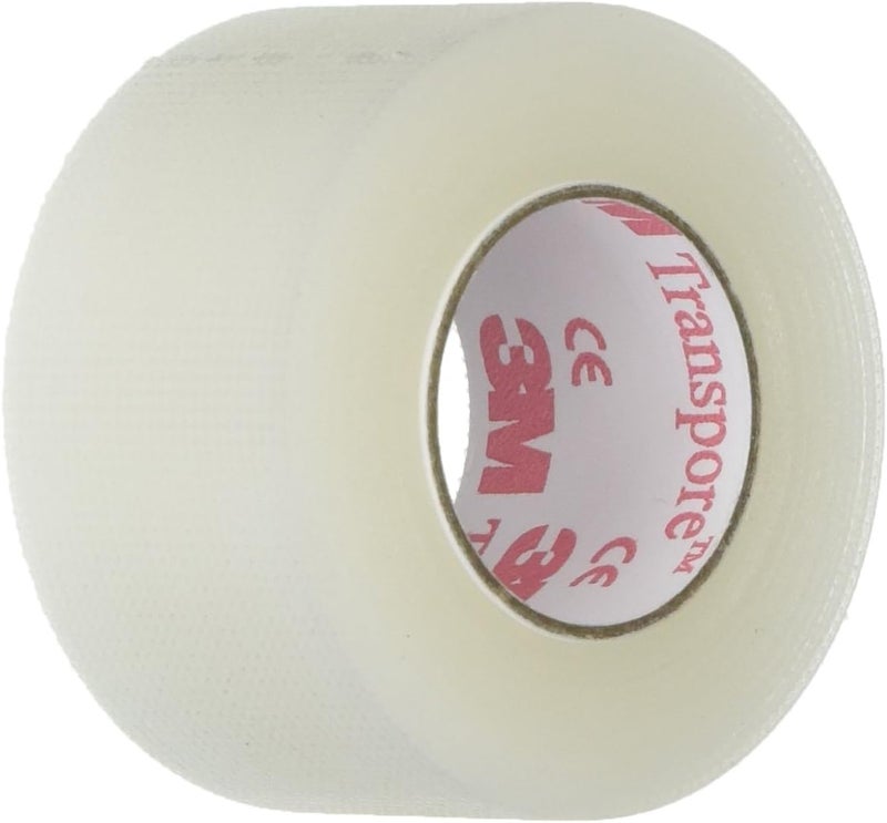 3M Transpore Clear 1-Inch Wide First Aid Tape, 10-Yard Roll (2 Rolls), Model:1527-1
