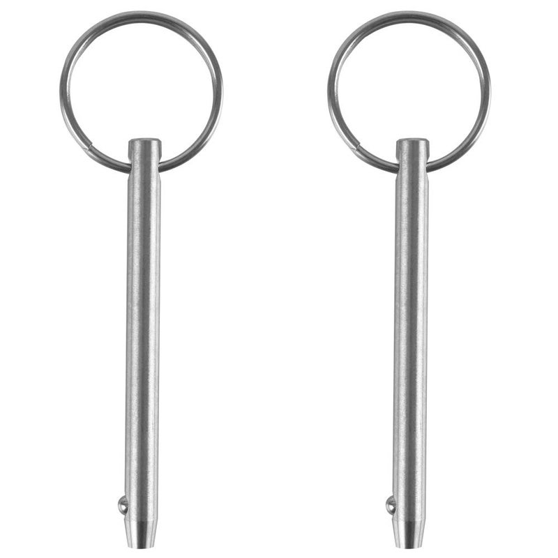 VTurboWay 2 Pack Quick Release Pin, Diameter 1/4"(6.3mm), Overall Length 3"(76mm), Usable Length 2.4"(61mm), Full 316 Stainless Steel, Bimini Top Pin, Marine Hardware - Image 4