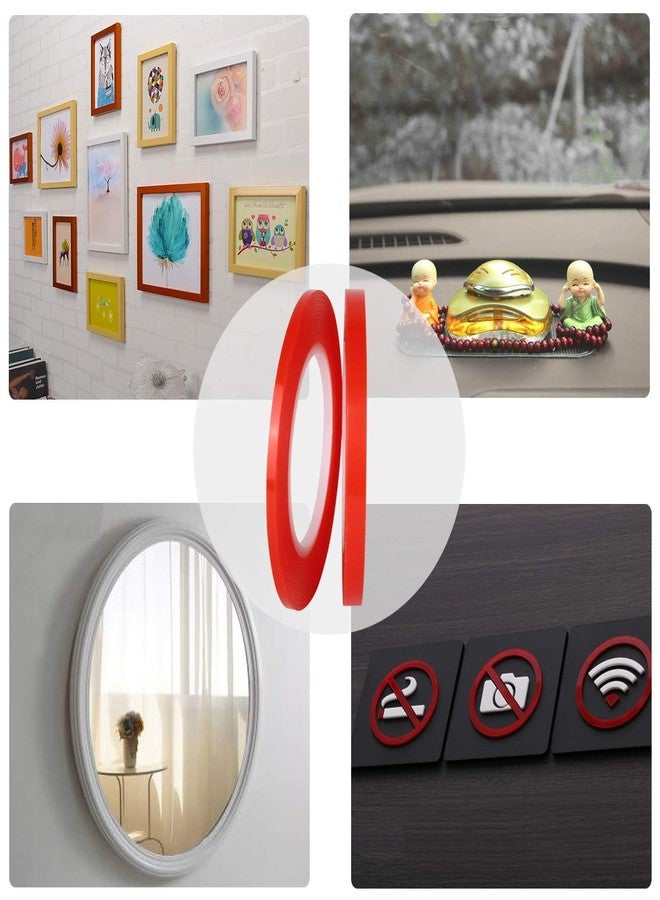 ماريو شريط ماريو فائق الرقة 3 مم من البوليستر الأحمر - لاصق دقيق رفيع مزدوج الجوانب لإصلاح الإلكترونيات، وشعارات السيارات، وشرائط LED، وتفاصيل الحرف اليدوية، والربط الصناعي المقاوم للحرارة - Image 2