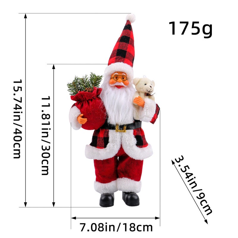 Standing Santa Figurine Christmas Decor GG1-32 cuddle bear 
