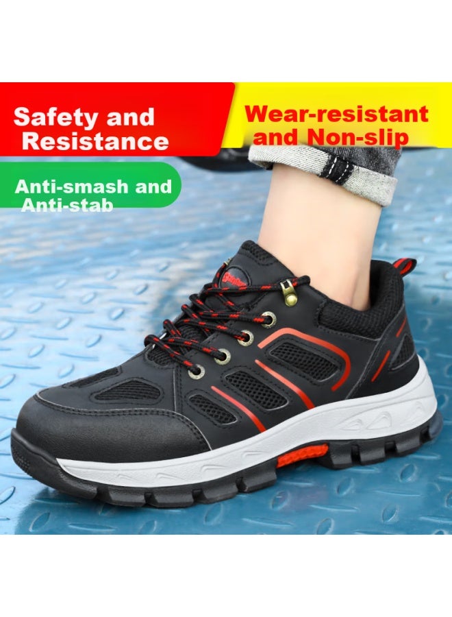 Jingtu Men'S Wear-Resistant Anti-Smashing Steel Toe Puncture-Proof Lightweight Safety Work Shoes 857Bk 41 - Image 5