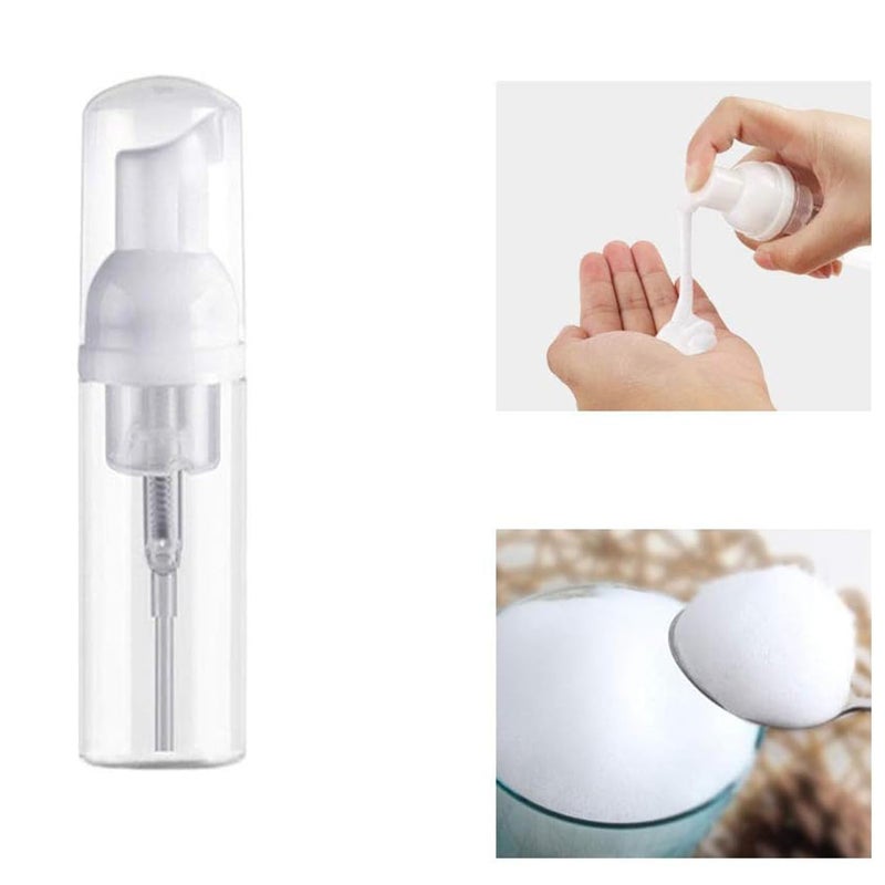 KEAIYYJ- Travel Foam Pump Bottle Small Size Mousse Foaming Mini Hand Soap Dispenser Empty Refillable Container 2 oz 2 Pack - Image 2