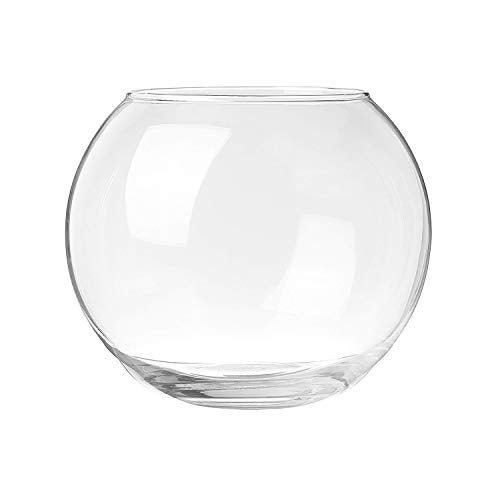 Incrizma Clear Bowl Glass Vase Glass Bubble Bowl Glass Round Vase Clear Bubble Planter Terrarium Fish Bowl Fish Bowl Vase for Wedding Event Home Decor Flowers Fish 15 cm - Image 5
