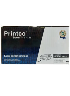 برينتكو خرطوشة حبر أسود متوافقة  05A | تعمل مع HP LaserJet P2035، P2055 | تعمل خراطيش الحبر الأسود CE505A و 80A مع سلسلة HP LaserJet Pro 400 M401 وسلسلة 400 MFP M425 CF280A  - Image 1