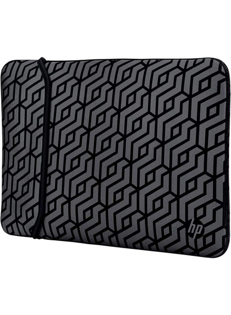 HP 14-inch Notebook Carrying Case Sleeve, Geometric Pattern - Black/Gray - Image 2