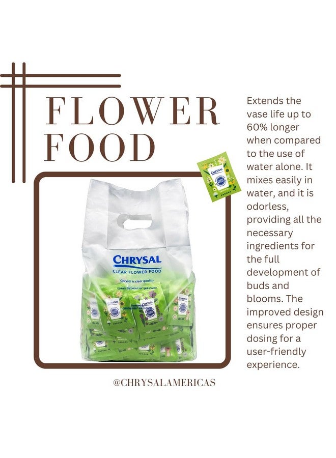 CHRYSAL Chrysal Flower Food -100 Packets  - Image 4