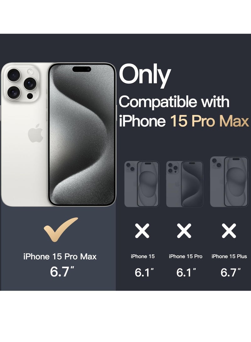 جي تيك حافظة JETech لهاتف iPhone 15 Pro Max مقاس 6.7 بوصات غير صفراء مقاومة للصدمات، غطاء خلفي شفاف مضاد للخدش - Image 2