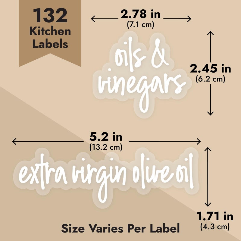 Talented Kitchen Oil Label Stickers for Kitchen Organization - Numbered Expiration Condiment Labels Stickers - White Vinyl 132 Count - Image 5