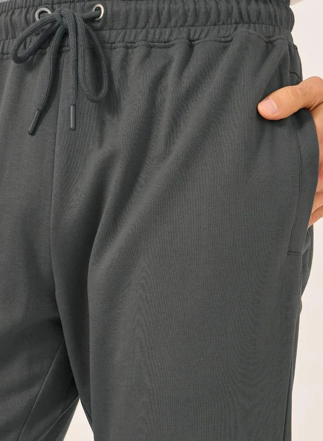 Styli Eco-Earth Slim Fit Terry Joggers with Welt Pockets