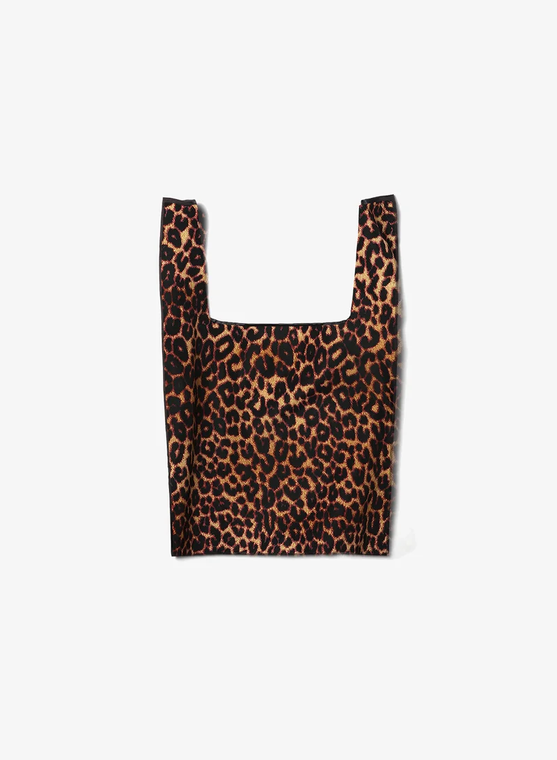 هاف حقيبة بوديجا قابلة للطي بنقشة الفهد