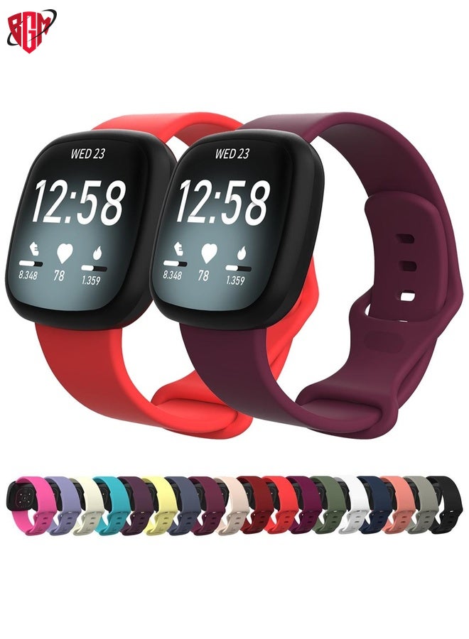 BGM Watch Band Strap For Fitbit Versa 4 / Versa 3 / Sense 2 / Sense Silicone Watch Band, Size: L(Mint Green)  - Image 3