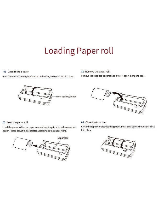 HPRT - MT810 2PCS A4 Thermal Paper Roll for MT810 Thermal Printer BPA-free 10 Image Long-lasting Perfect for Photo Picture Receipt Memo PDF File Webpage Printing Instant Photo - Image 1