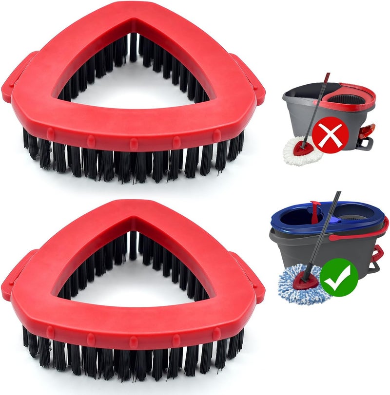 GFRED Scrub Brush Mop Head Replacement for O Cedar RinseClean 2 Tank System Spin Mop Head Base,Scrubber Mop Brush Head for Ocedar Mop Scrub Brush Head Hard Bristle Scrub Brush Floor Cleaning, Not for 1 Tank - Image 1