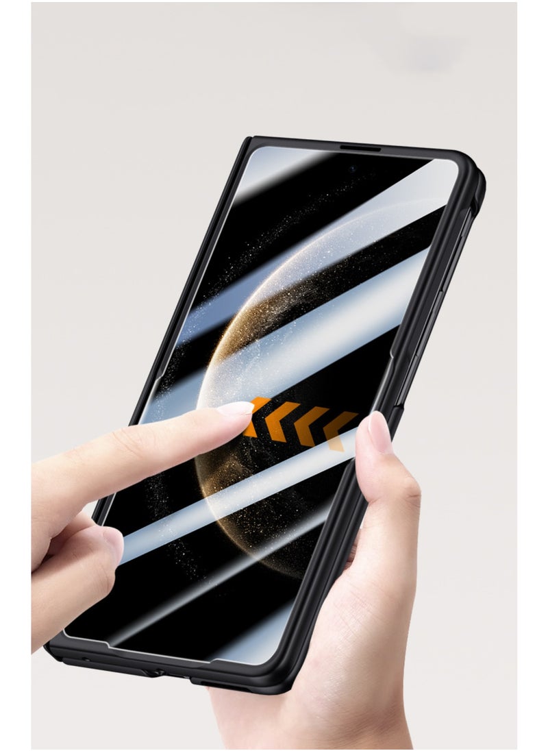 Aookay - for Huawei Mate X6 Magnetic Case, Compatible with Mag-Safe, with Screen Protector and 360° Rotating Stand, PC Shockproof and Drop-proof Protective Case (Black) - Image 1