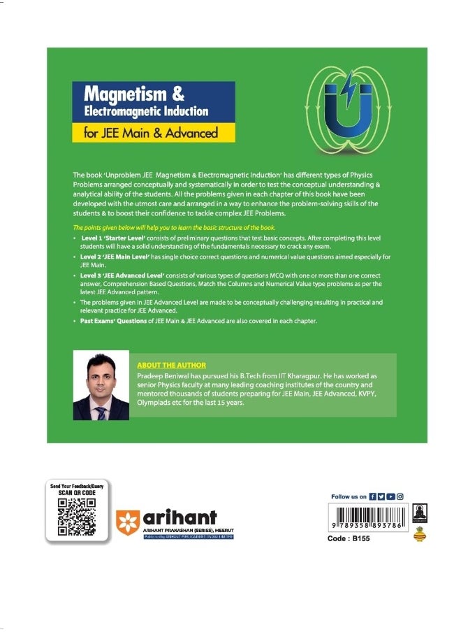 Arihant Unproblem JEE Magnetism & Electromagnetic Induction For JEE Main & Advanced  - Image 1