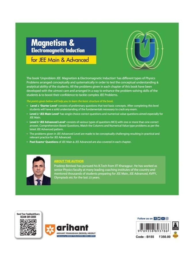 Arihant Unproblem JEE Magnetism & Electromagnetic Induction For JEE Main & Advanced  - Image 3