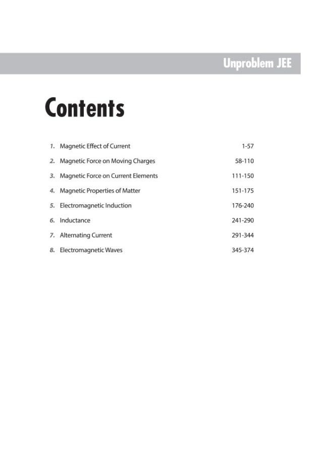 Arihant Unproblem JEE Magnetism & Electromagnetic Induction For JEE Main & Advanced  - Image 2