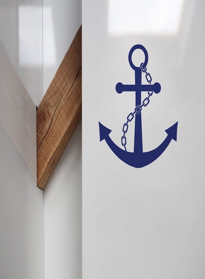 Zaiphany Large Anchor Wall Decals, Peel and Stick - Navy Blue Anchor Vinyl Decals, Nautical Decor for Home, Nursery, Bathroom & Kids Room - Image 1