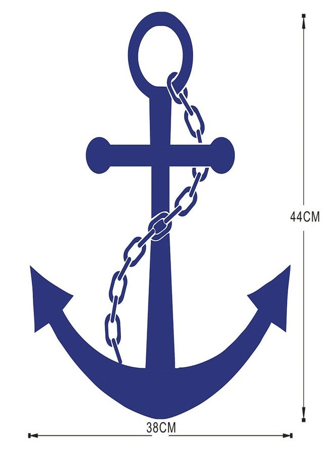 Zaiphany Large Anchor Wall Decals, Peel and Stick - Navy Blue Anchor Vinyl Decals, Nautical Decor for Home, Nursery, Bathroom & Kids Room - Image 2