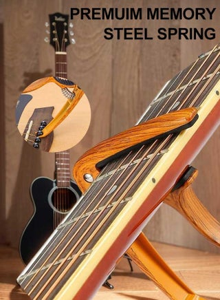 كابو جيتار كابو، مشبك كابو مشبك زناد الجيتار مع 5 قطع من أعواد الجيتار للقيثارات الصوتية والكهربائية، القيثارة (1 عبوة) - view 2