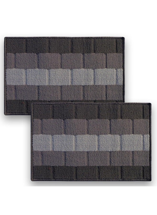 Status Contract Anti Slip Front Door Mat|(38x58cm) Living Room Rug for Entrance Door|Polypropylene Floor Mat for Home|Essential Small Rugs for Office, Bedroom & Kitchen| (Grey), Rectangular - Image 1